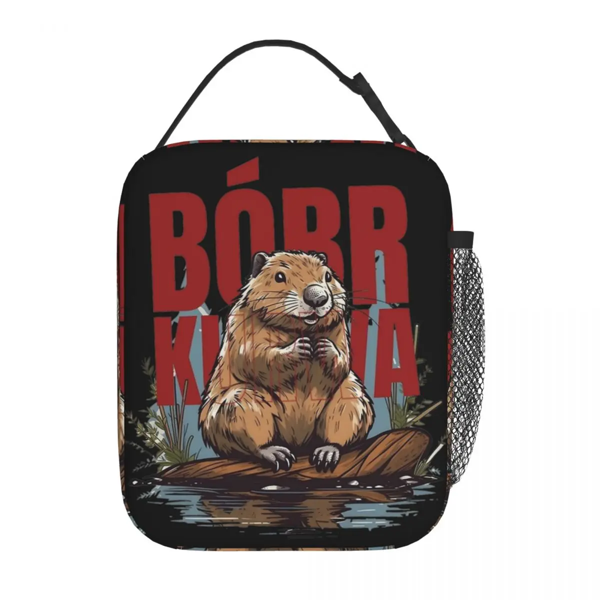 

Funny Bobr Ku&a Bober Thermal Insulated Lunch Bags for School Bobr Beaver Portable Food Bag Men Women Thermal Cooler Lunch Boxes