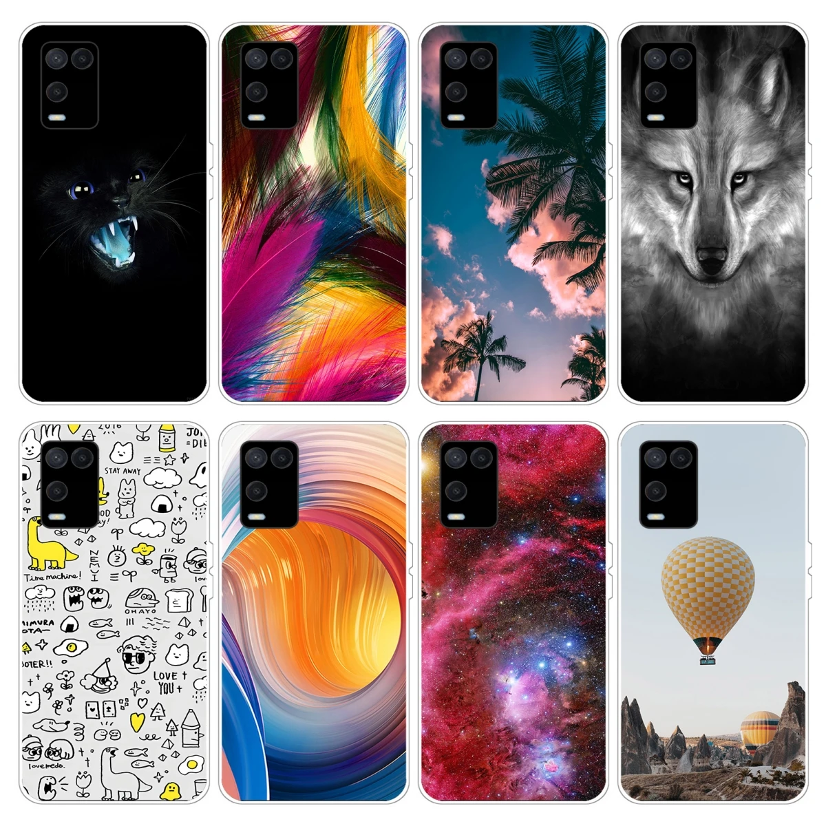 For Oppo A54 Case Phone Cover Soft Silicone TPU Back Cases for Oppo A54 4G Case 6.51'' CPH2239 Coques for OPPOA54 A 54 Global