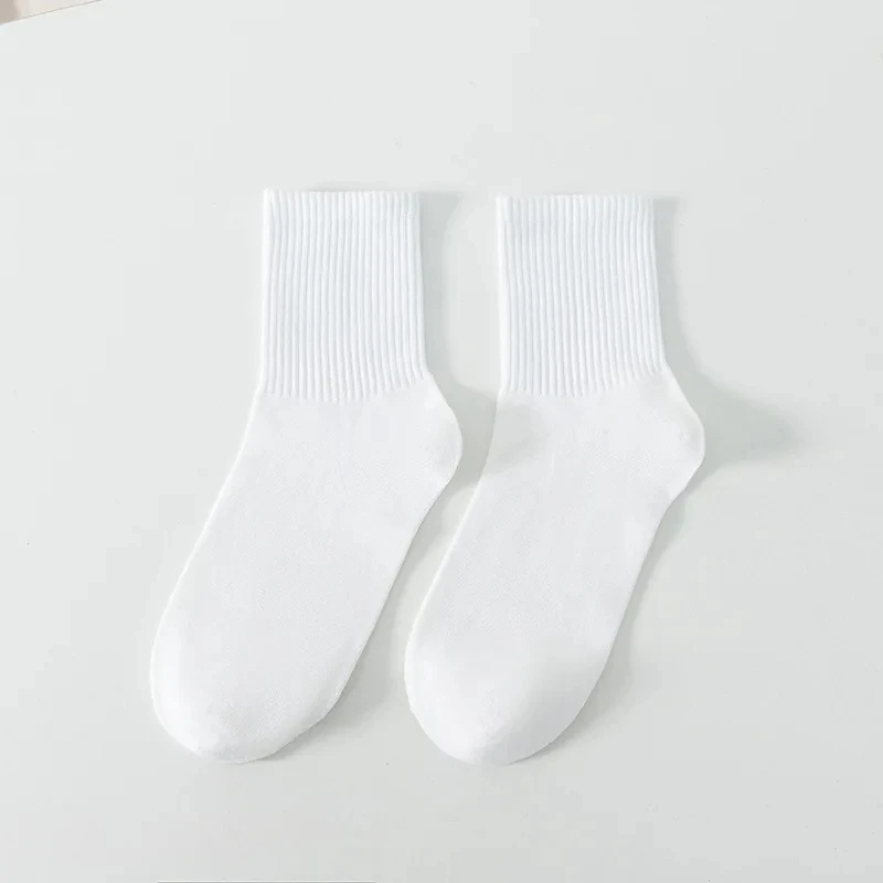 Mid-calf Socks, Casual Socks, Everyday Versatile Cotton Socks, 5 Mixed Color Box