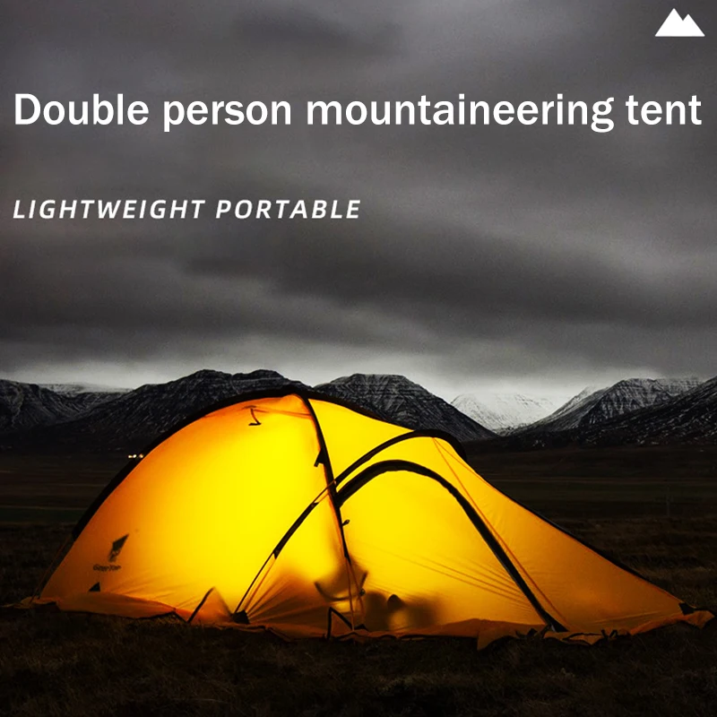 Ultralight Camping Tent Single Layer Portable Hiking Tent Anti-UV Coating For Fishing Backpacking Trip Hiking Parts 1/2 Person