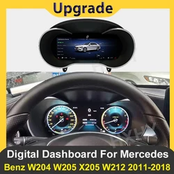 LCD Car Digital Cluster Instrument CockPit For Benz A/CLA/C/E Class W205 GLC X205 w204 w212 W176 GLK Speedmeter Dashboard