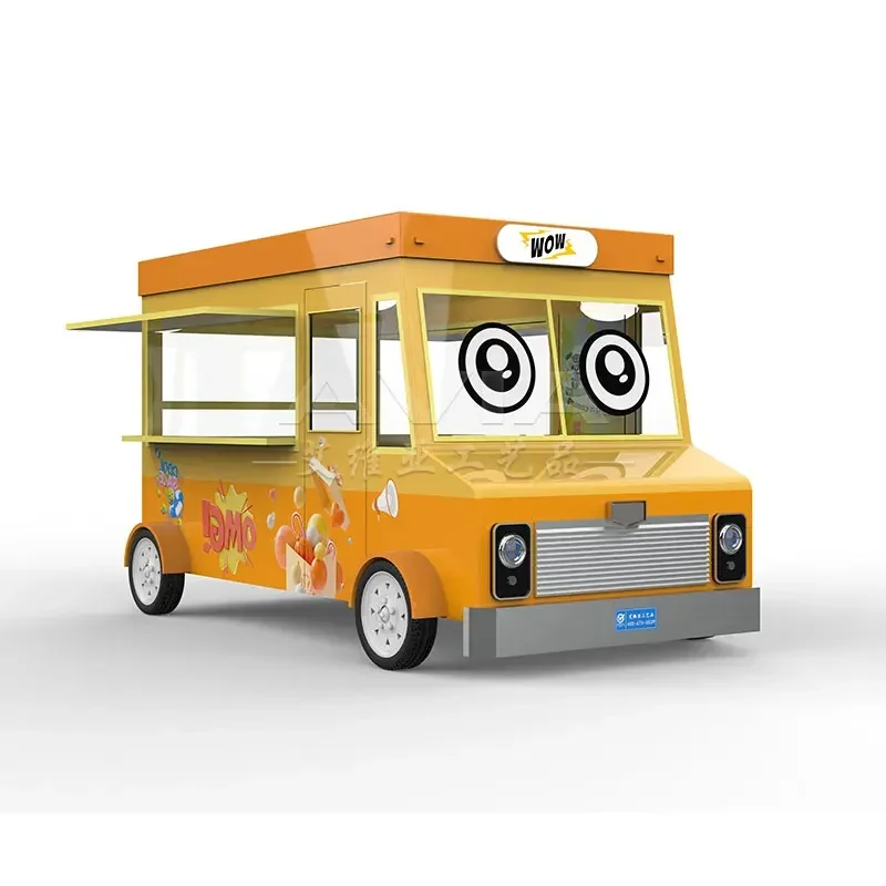 Retro kart mobile food truck commercial sales camp mobile food truck commercial street milk tea coffee shop car