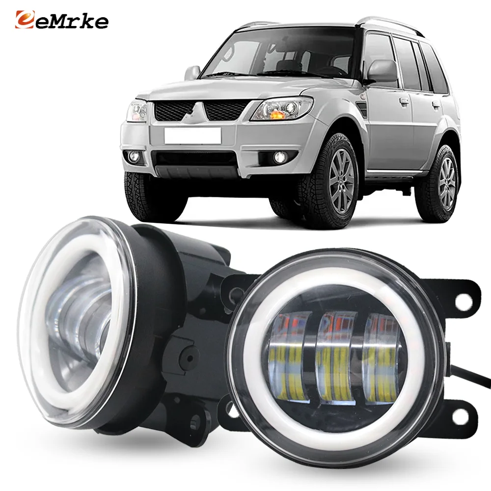 

Upgrade Led Fog Light for Mitsubishi Pajero Tr4 Brazil 2010-2015 Low Beam Headlight 30W Yellow Turn Signal and White DRL Ring
