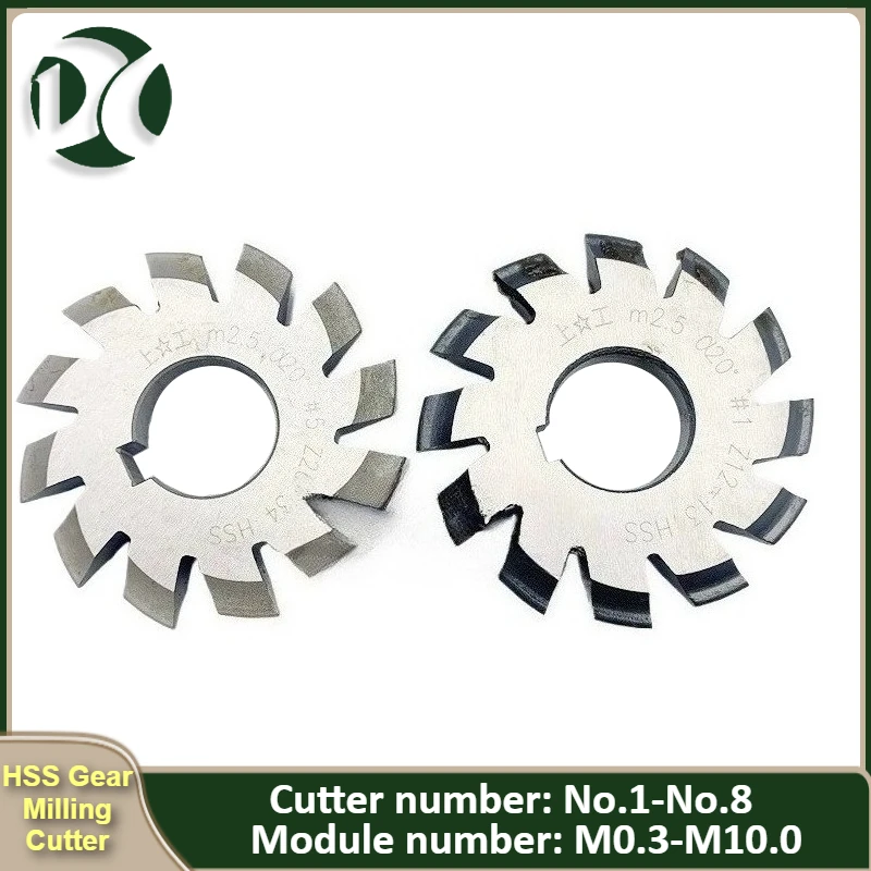 

1 шт. M0.5 M0.75 M1 M1.25 M1.5 M2 M2.5 M3 M4 M5-M10 Модуль PA20 градусов NO.1-NO.8 HSS Режущие инструменты для шестерен