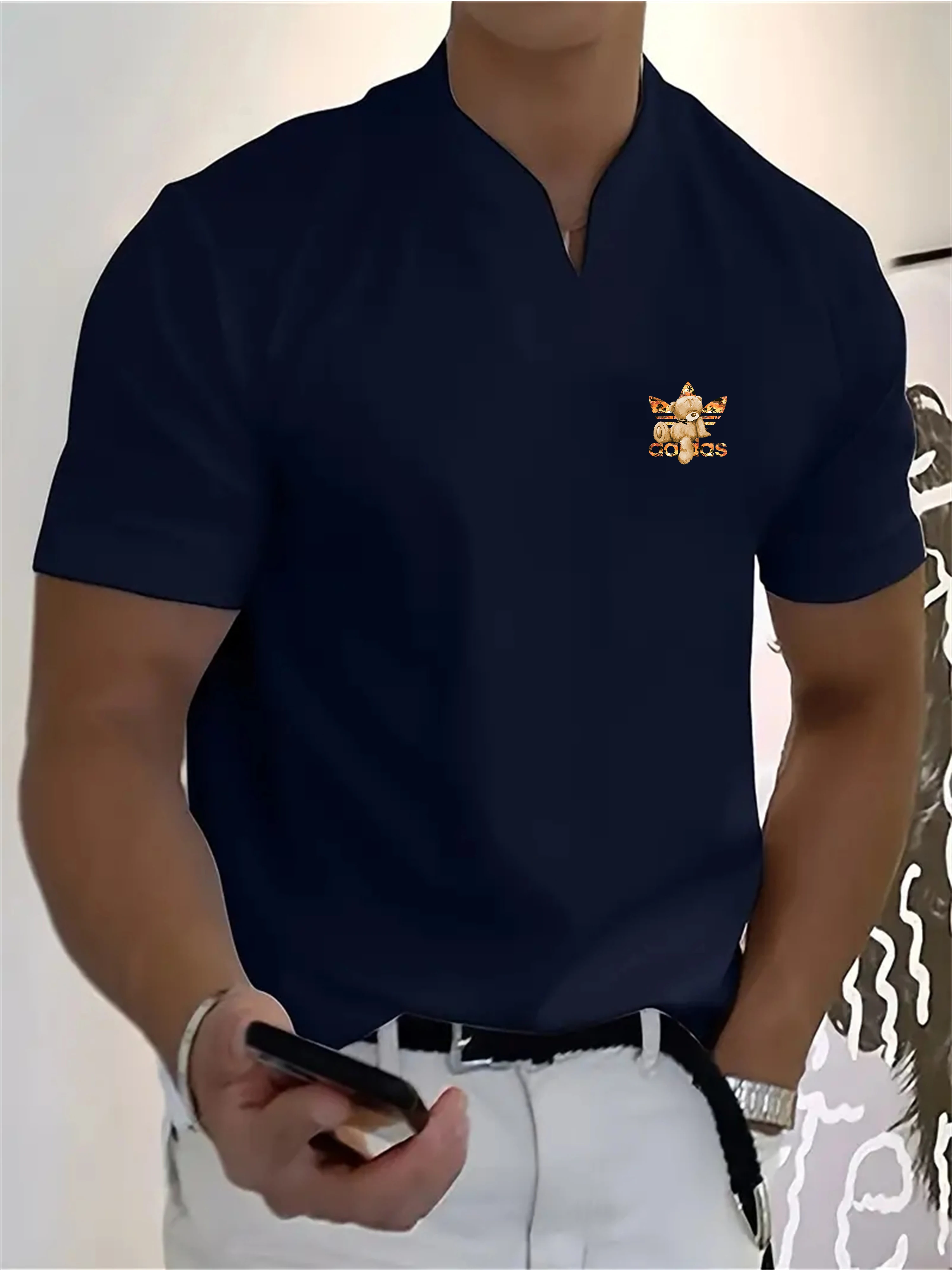 تي شيرت صيفي جديد مريح ورائع لعام 2025 بأكمام قصيرة، تي شيرت للياقة البدنية والركض وممتص للعرق ونفاذية الغاز