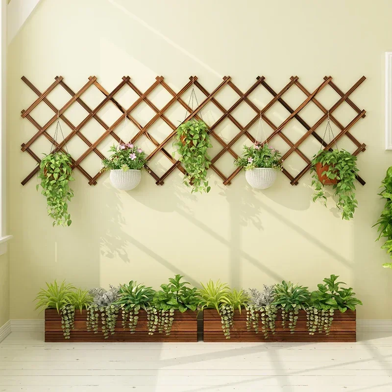 Anti-corrosion Flower Shelf Solid Wood Indoor Hanging Wall Balcony Decoration Layout Living Room Potted Plant shelevs Furniture