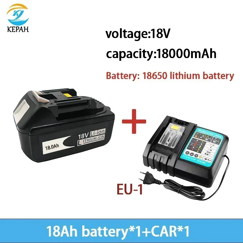 

18V battery 6000mAh rechargeable power tool battery suitable for 18V Makita with LED lithium-ion LXT BL1860B BL1860 BL1850