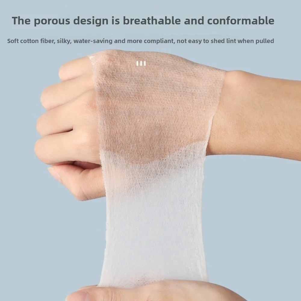 200 unids/bolsa almohadillas de algodón húmedo desechables para premaquillaje almohadillas de eliminación de maquillaje transpirables de doble cara máscara herramienta de eliminación de maquillaje de papel