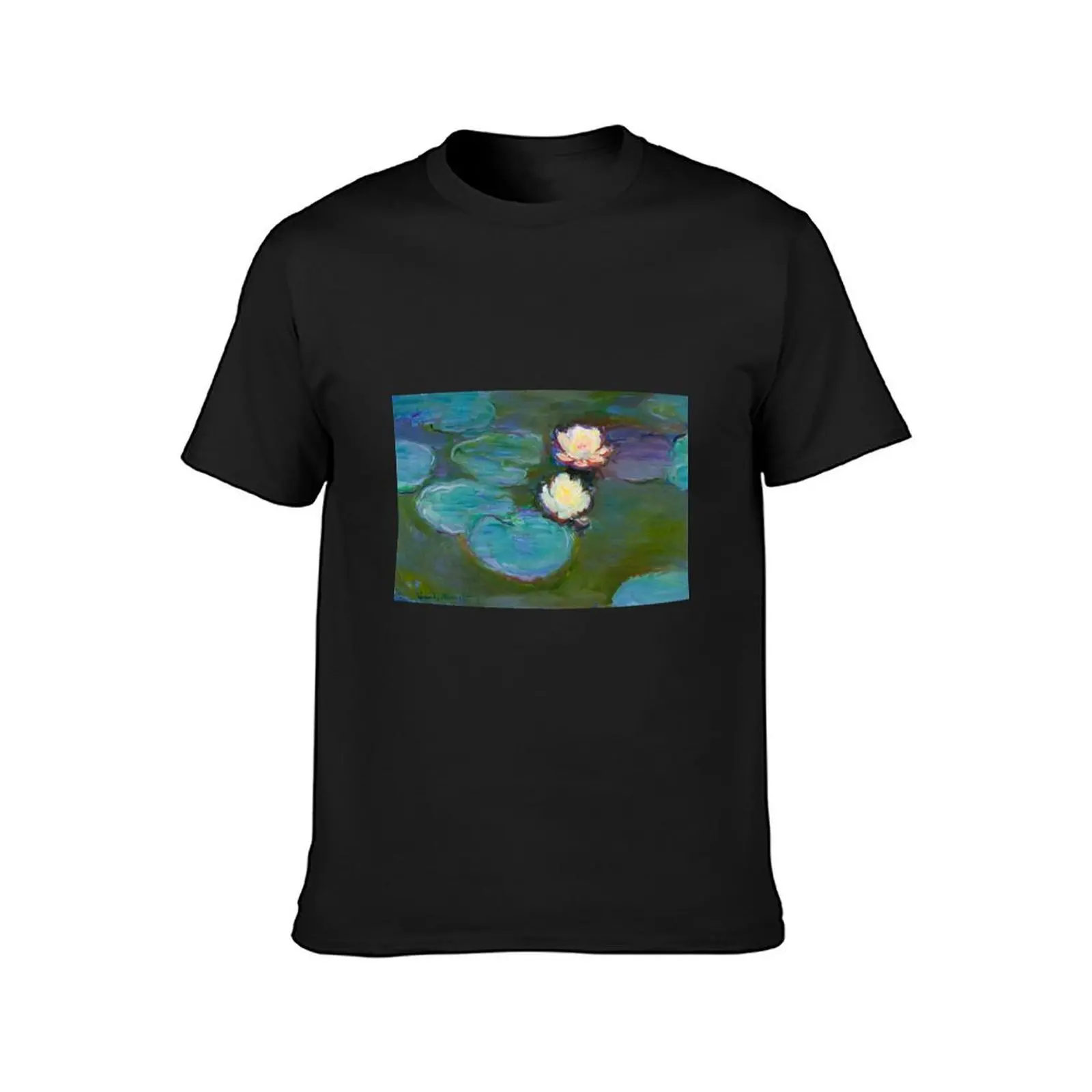 Claude Monet - Water Lilies T-Shirt custom t shirt anime korean fashion shirts men