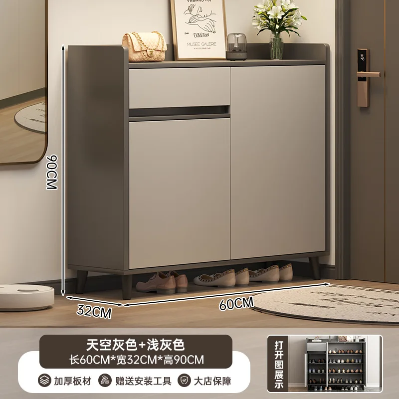 خزانة الأحذية، خزانة تخزين الأبواب المنزلية مدمجة على الحائط، رف أحذية داخلي لممر باب الدخول الجديد