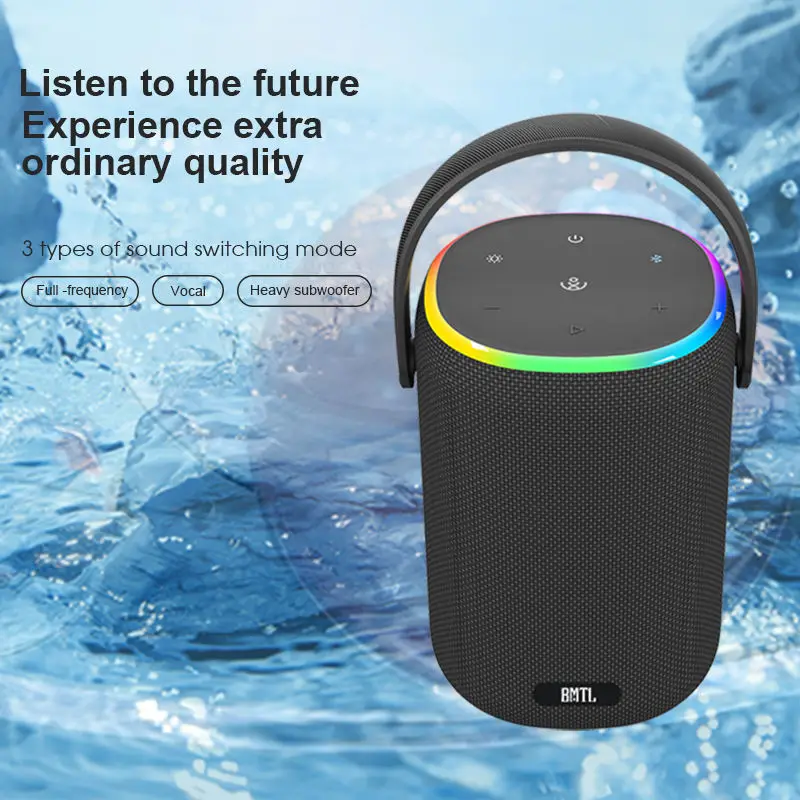 XDOBO BMTL bucket 60W Bluetooth speaker 360 degree high-definition surround sound bass speaker IPX7 waterproof portable speaker