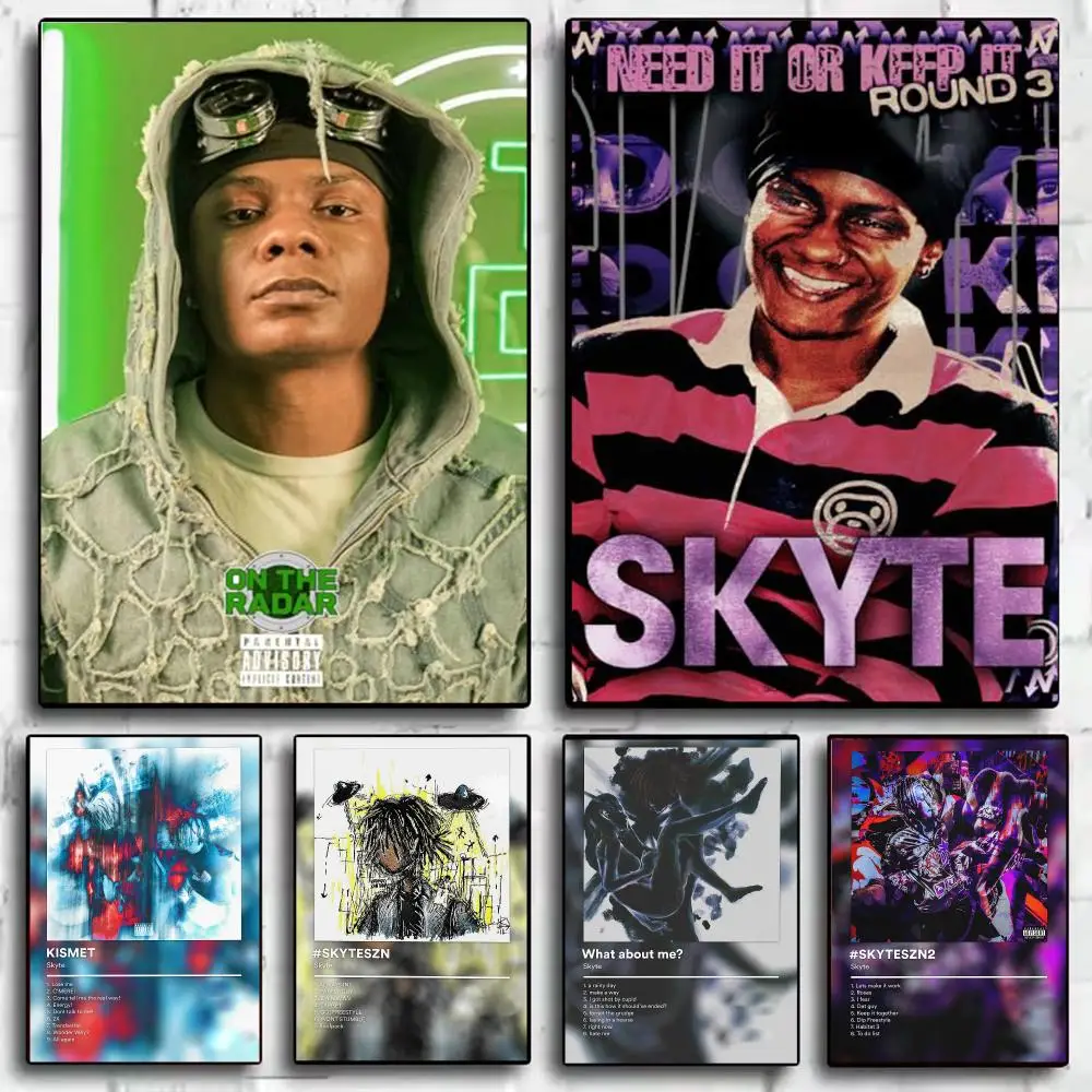 Famous Rapper S-Skyte Poster Wall Art Poster Print Decorative Artwork for Bedroom Living Room Office Home Decoration