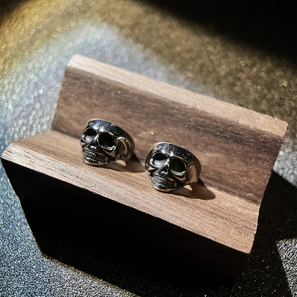 Retro Skull Helix Non-Pierced Ear Clips for Men Women Stainless Steel Punk Gothic Edgy Jewelry Rock Hiphop Accessories Cool Gift view 5