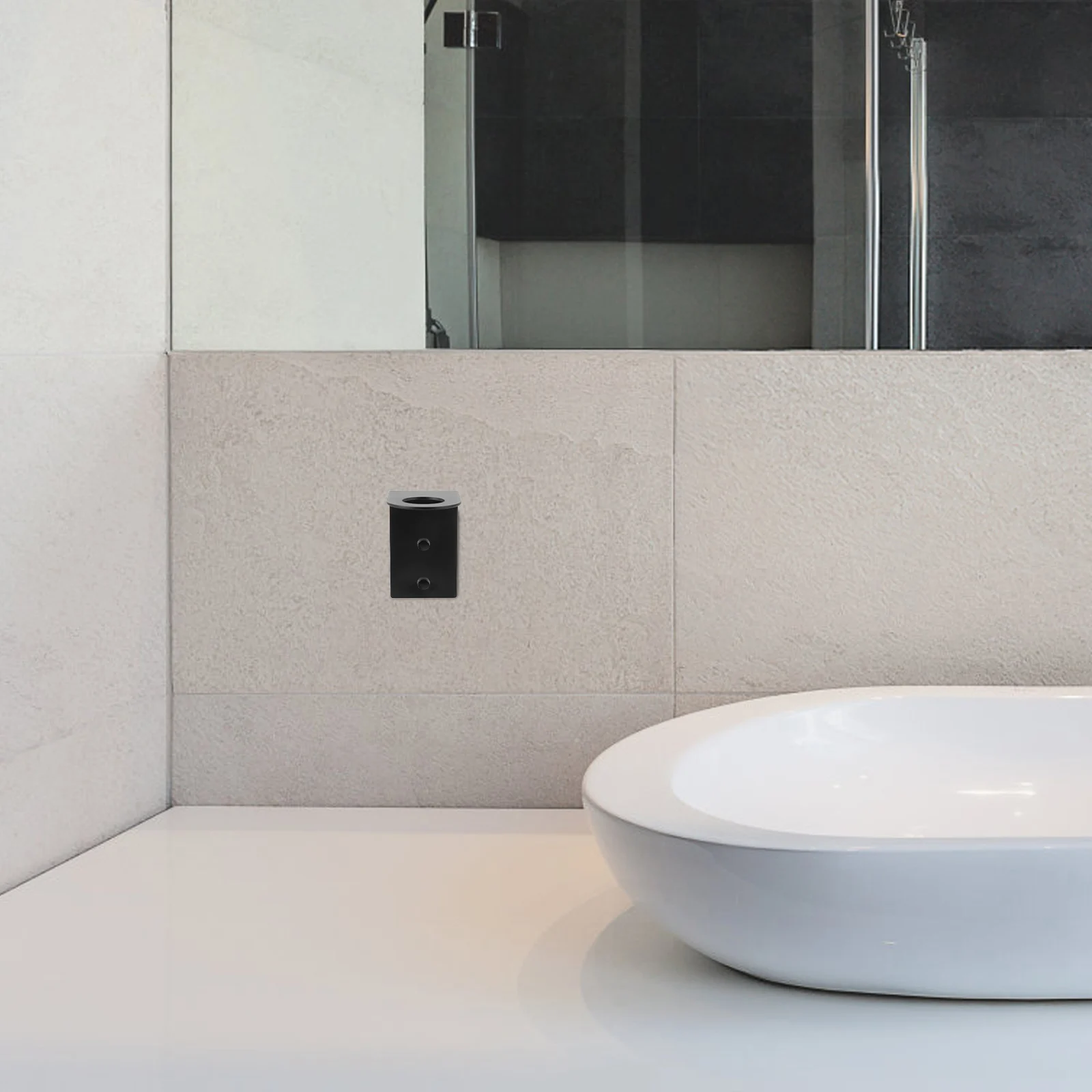 

Soap Dispenser Holder Black Bottle Bathroom Shampoo Wall Mount Lotion Brackets Stainless Steel No Drill Space Saving Design