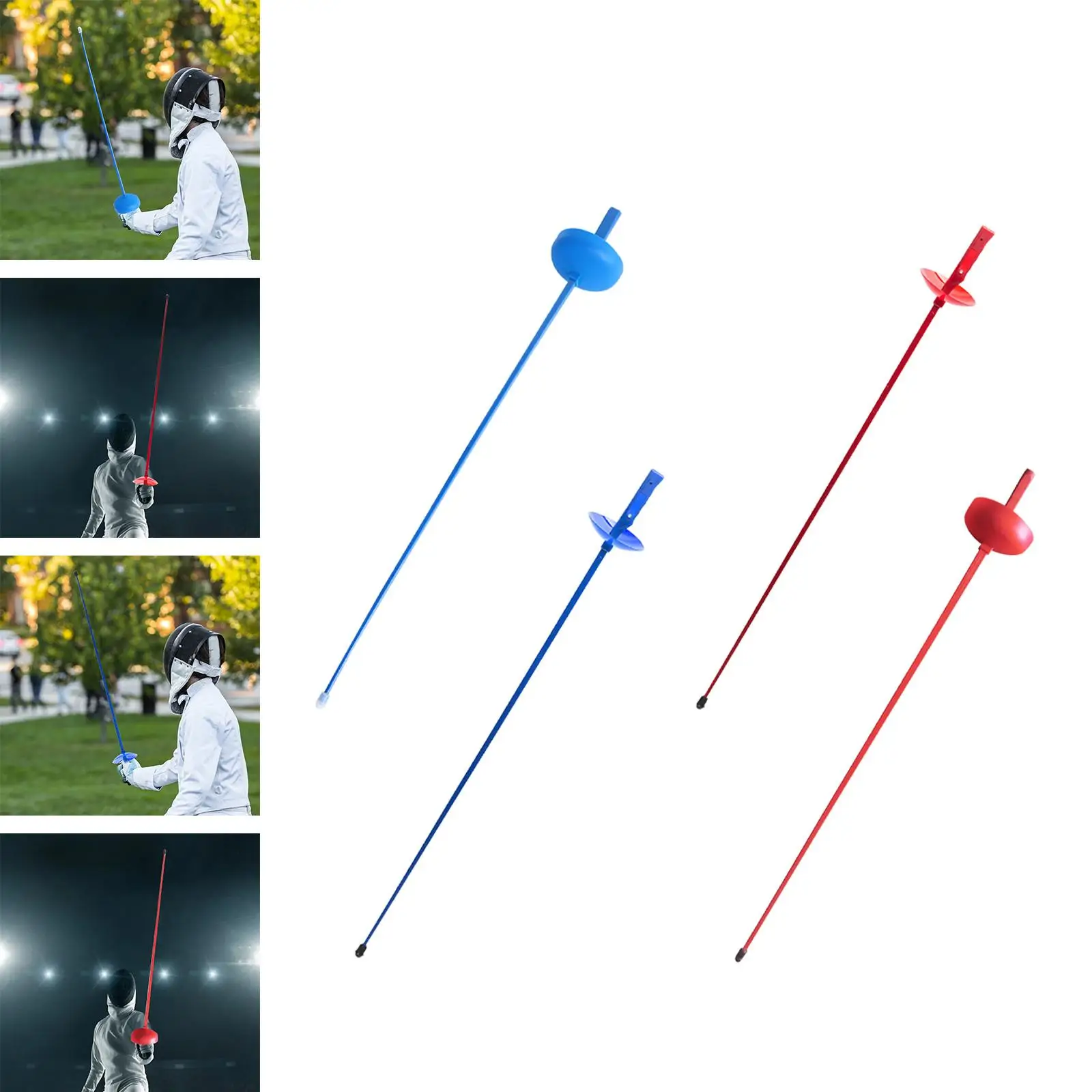 Fencing Sword with Non Slip Handle 98cm Kids Playing Costume Prop with Light and Sound Training Aid Fencing Practice Sword