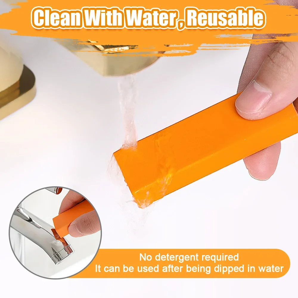 1/10PCS Easy Limescale Eraser Rubber Household Kitchen Cleaning Tools Bathroom Glass Rust Remover Kitchen Scale Rust Brush Pads