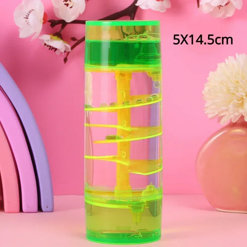 Hourglass Liquid Motion Timer Double Color Floating Liquid Drip Oil Glass Visual Timer Desktop Decoration Children Fidget Toys