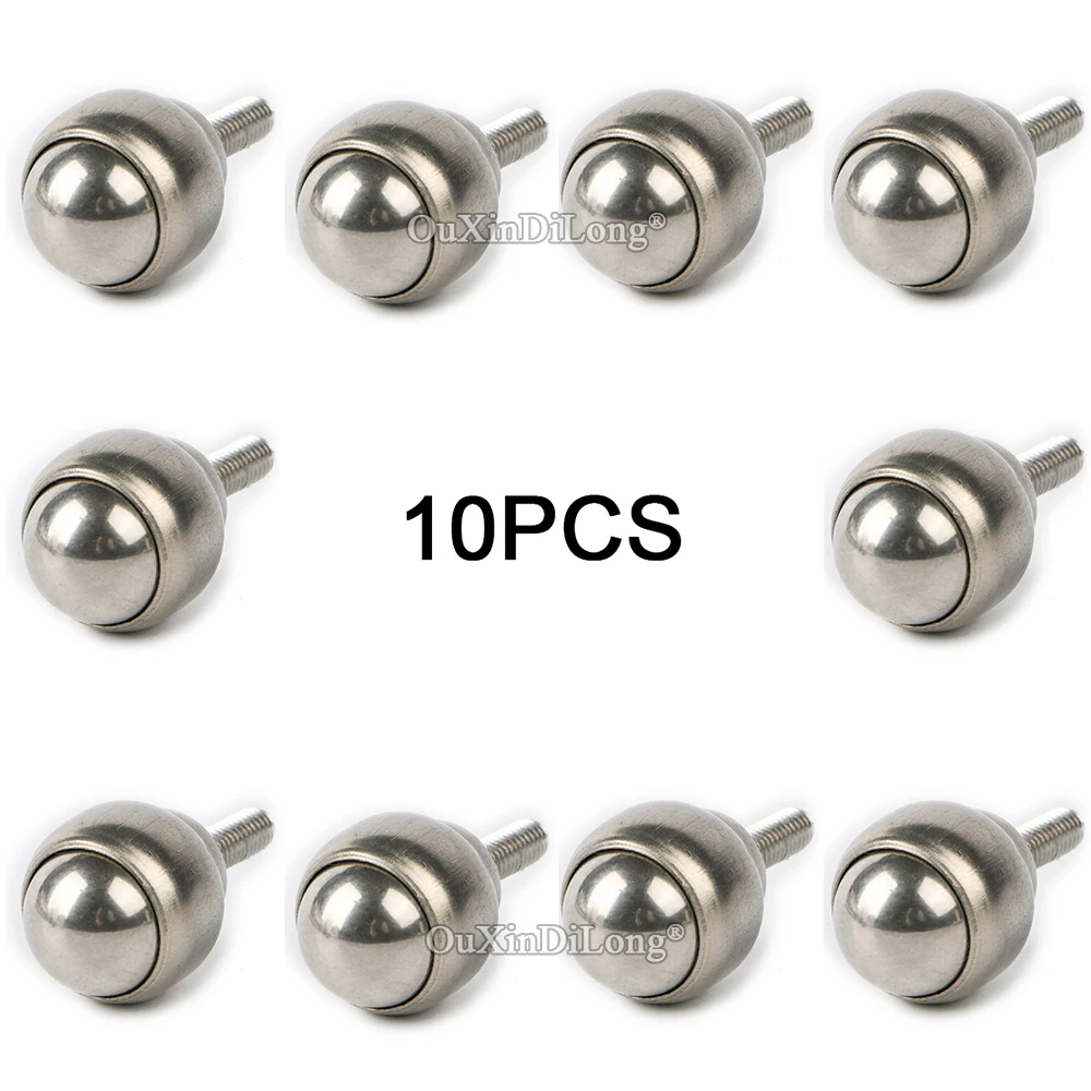 

10PCS Precision Conveying Universal Ball Casters Ball Bearing Bull Eye Wheel Scroll Flexible Rollers Transmission System Runners