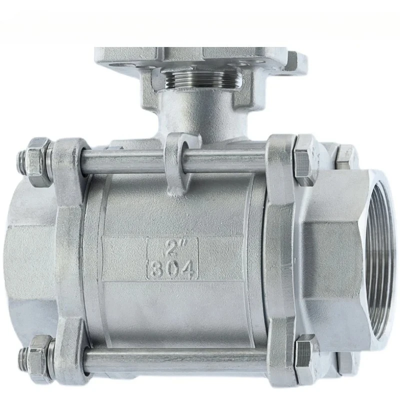 Stainless steel 304 three piece high platform internal thread ball valve Q11F-16P matching actuator switch