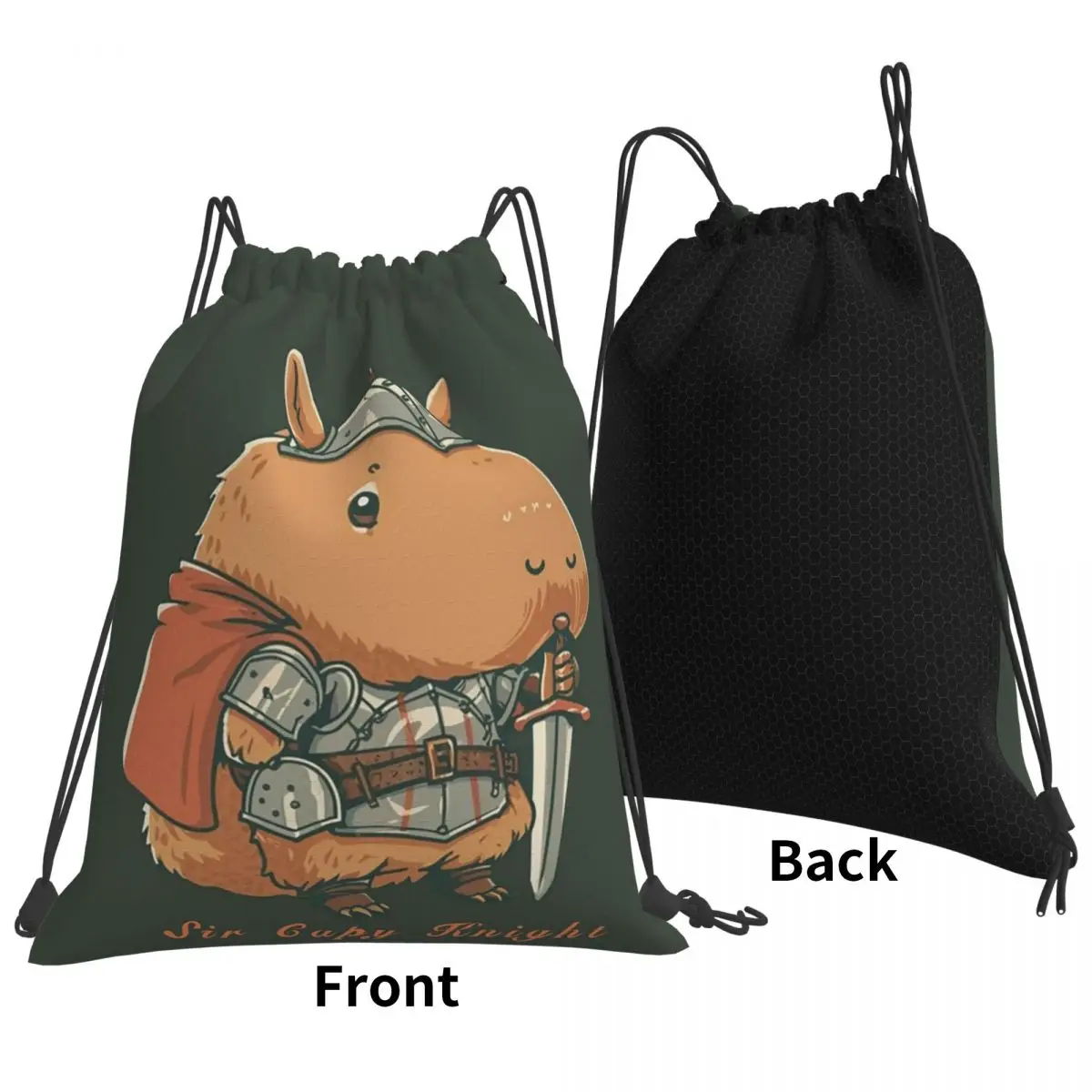 حقائب ظهر لطيفة من كابيبارا نايت إن شينينغ أمور متعددة الوظائف محمولة برباط حقائب رياضية حقائب كتب لطلاب السفر