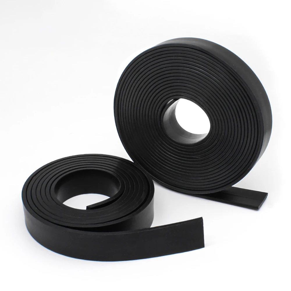 1 Meter Black Silicone Rubber Seal Strip Width 10/15/20/30/40/50mm Thick 2/3/5mm Anti-Slip Damper Sealing Gasket Heat Resistant