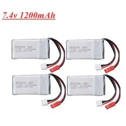 Batteria Lipo 2s 7.4V 1200mah 803048 per aggiornamento MJXRC X600 batteria Lipo 7.4V 1000mah per parti di giocattoli telecomandati X600