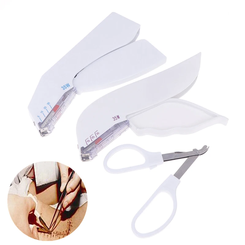 مهنة الجراحة الطبية الخاصة الفولاذ المقاوم للصدأ آلة خياطة الجلد المتاح 35 واط جراحة الجلد دباسة خياطة دباسة