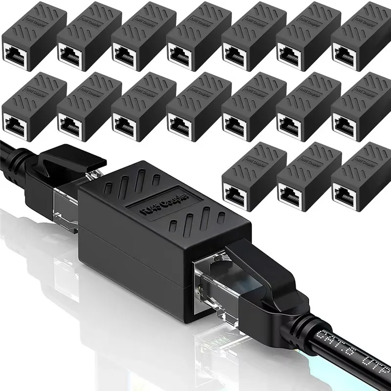 1/5/10/20Pcs RJ45 Coupler Female to Female Ethernet Cable Extender Adapter for Cat5e Cat6 Cat7 LAN Connector