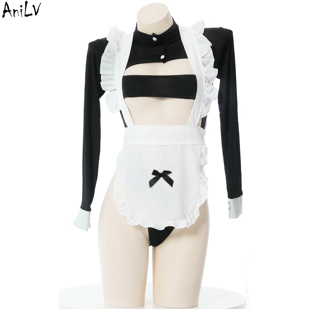 

AniLV Nightclub Japanese Anime Girl Maid Uniform Sexy Lingerie Outfits Cosplay Women Bodysuit Erotic Pajamas Costumes