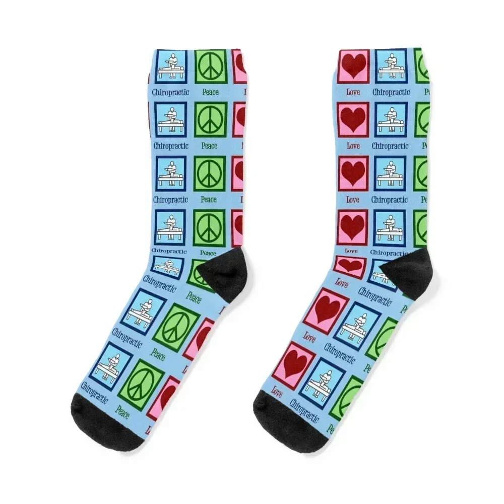

Peace Love Chiropractic Socks hiphop Lots fashionable Ladies Socks Men's