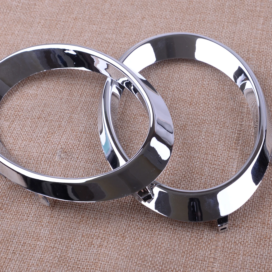 CITALL 2Pcs Chrome Front Fog Light Lamp Cover Trim Car Styling Fit for Audi Q5 2010 2011 2012