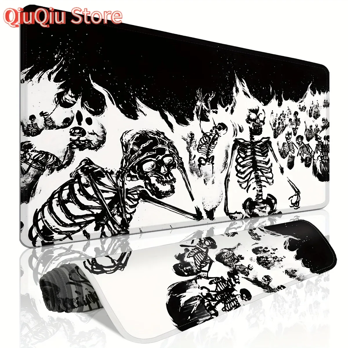 

Большой игровой коврик для мыши с дизайном черепа, прочный нескользящий коврик для офиса и дома XXL, игровой коврик для ноутбука, мини-ПК, коврик для мыши, игровые аксессуары