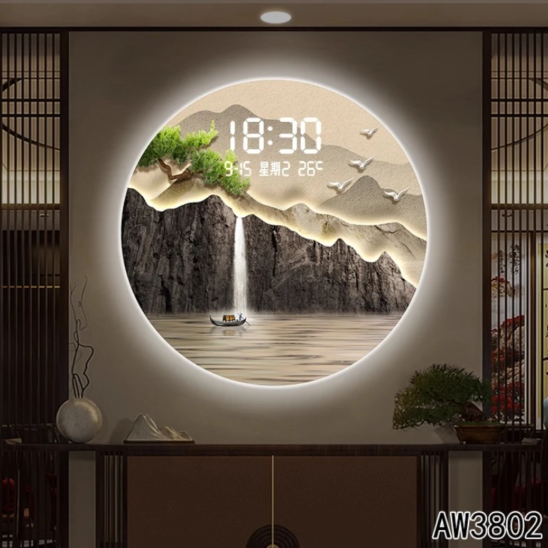 

Luxury Living Room Wall Clock Fashion Restaurant Clock Mural Watch Room Decorations Corridor Mute Quartz Clock Home Decor Items