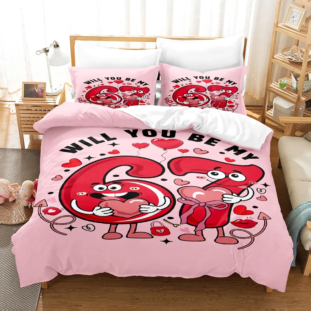 

3pcs Colorful 67 Element Series Duvet Cover Set Modern Style Bedding Set King Queen Twin Size Birthday Gift for Bedroom Decor