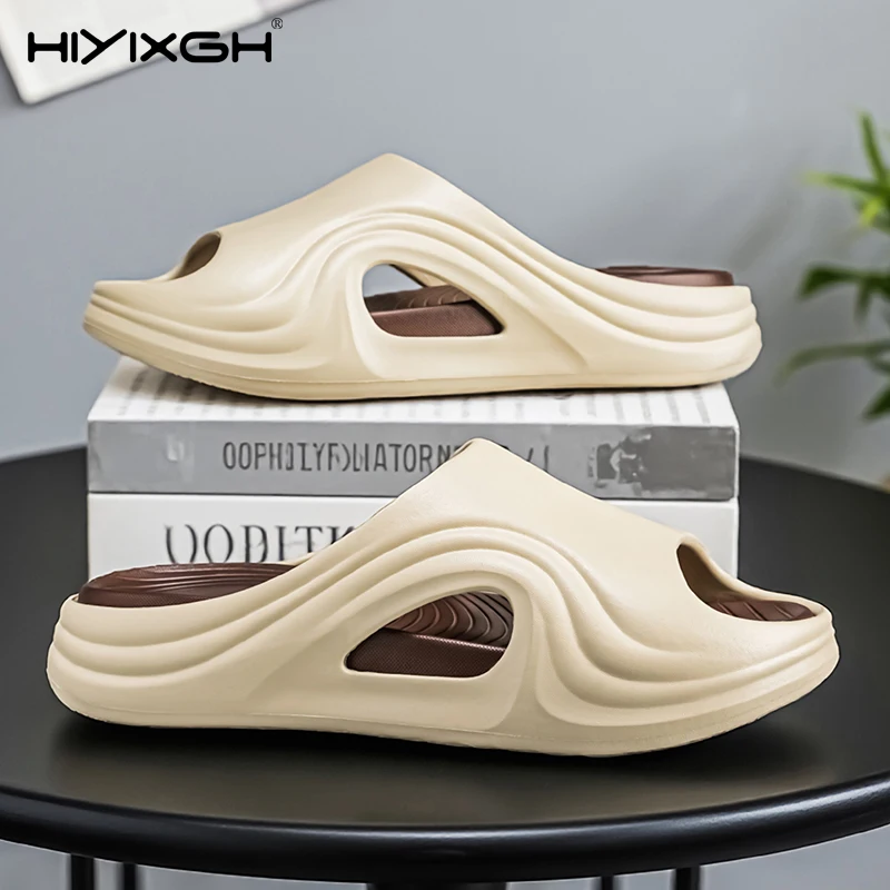 Men EVA Soft Summer Slides Comfortable Indoor Outdoor Sandals Beach Casual Shoes Garden Shoes Male House Slippers