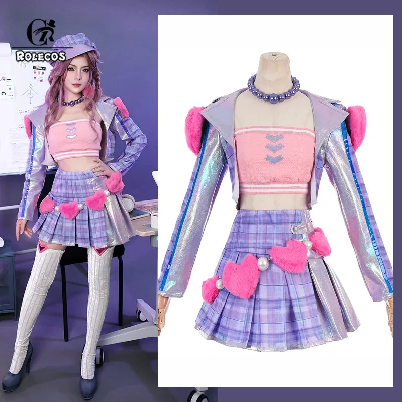 

ROLECOS Game LOL Heartache & Heartthrob Caitlyn Cosplay Costume Caitlyn Women Uniform Halloween Carnival Party Outfit Fullset