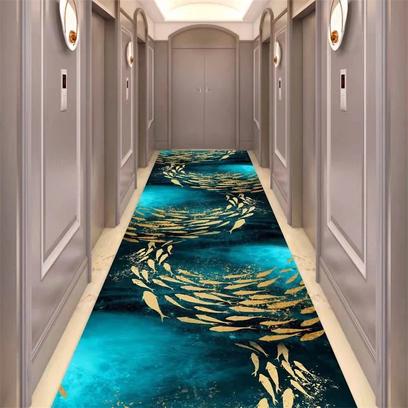 Long Corridor Carpet Non-slip Hallway Area Rug Hall Runner for Wedding Luxury Style Stairway Rugs Room Decor Floor Mats Tapis