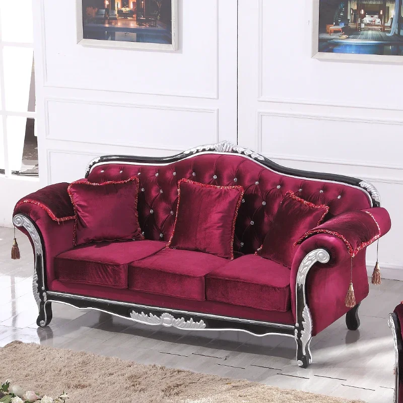 

Fabric European Sofa Recliner Leisure Nordic Fluffy Sofa 2 Seater Designer Sillon Relax Reclinable Para Salon Home Furniture