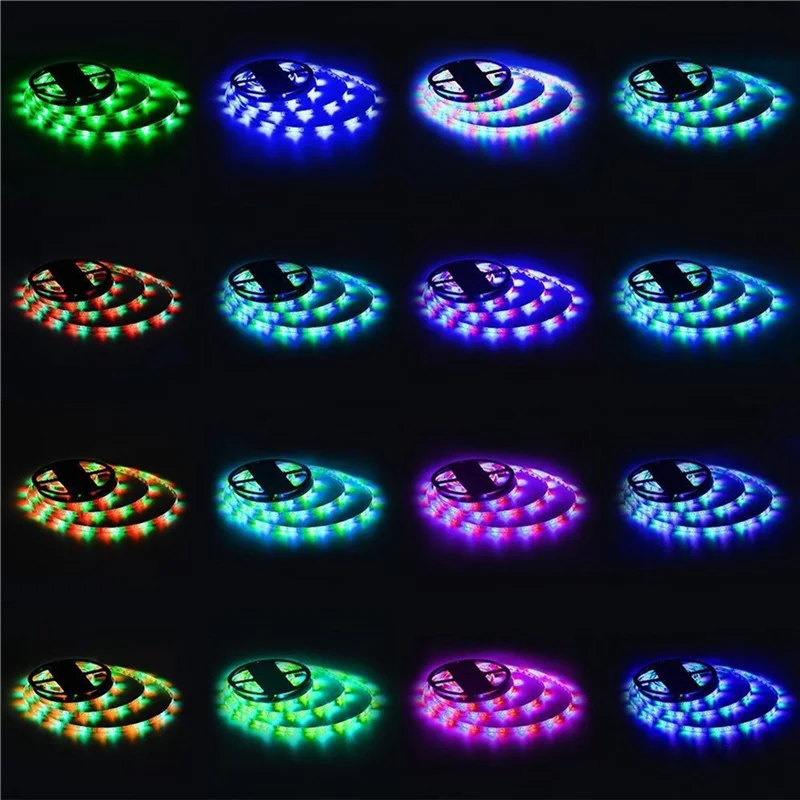 -FQYL 5M RGB شريط إضاءة 3528 300LED شريط إضاءة LED مرن مع 44 مفتاح تحكم عن بعد + وحدة تحكم لغرفة المعيشة في عيد الميلاد #6