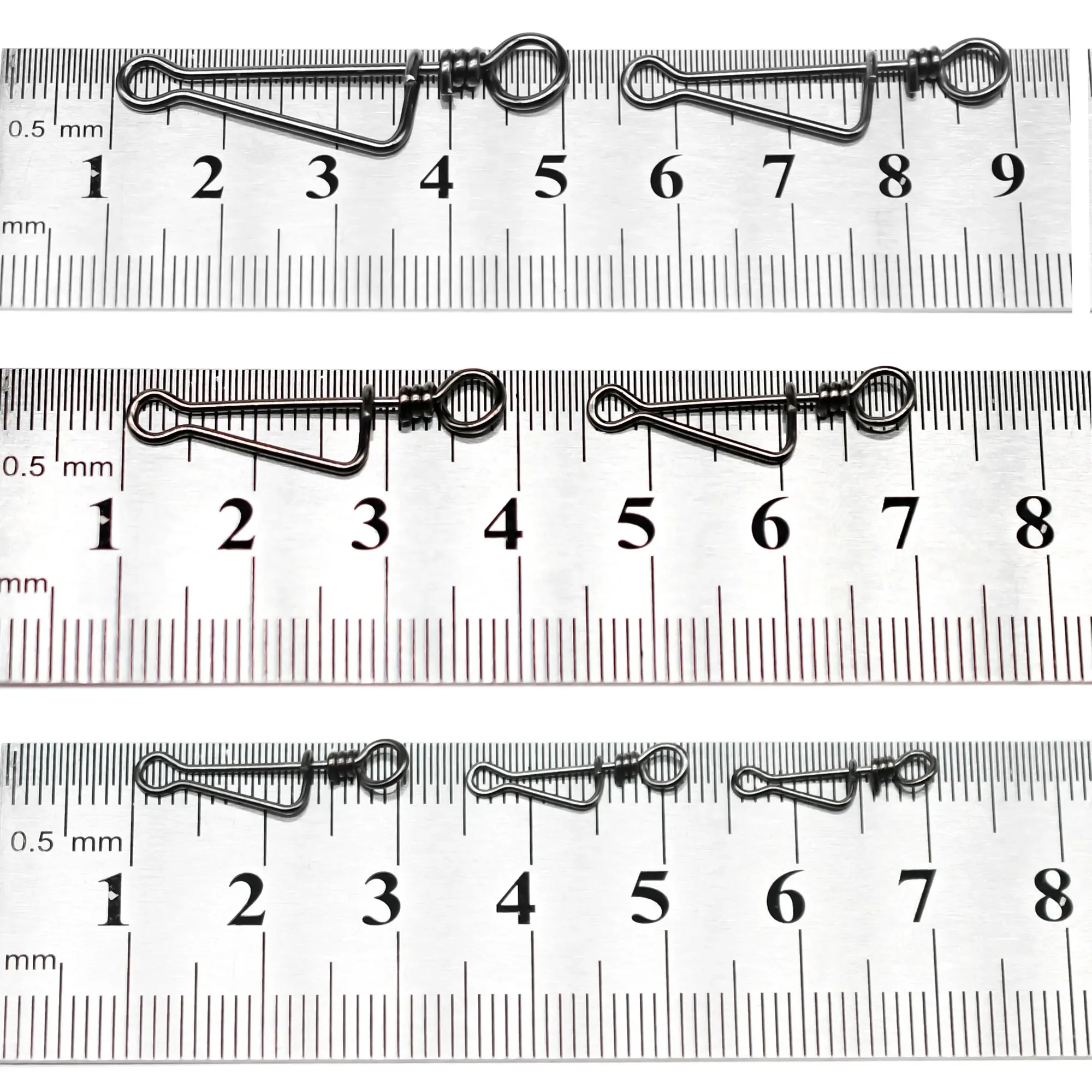 50 Stück 0 # -6 # Angeln Snap Edelstahl Schnell Ändern Clip Interlock Snap Angeln Zubehör Stecker Pesca – Detail 7
