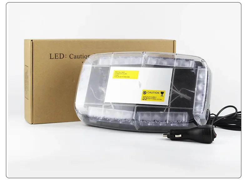 2025รถสั้นแถวไฟเตือน 24LEDแม่เหล็กไฟฉายรถบรรทุกรถกู้ภัยรถก่อสร้างRoofLightไฟสัญญาณ