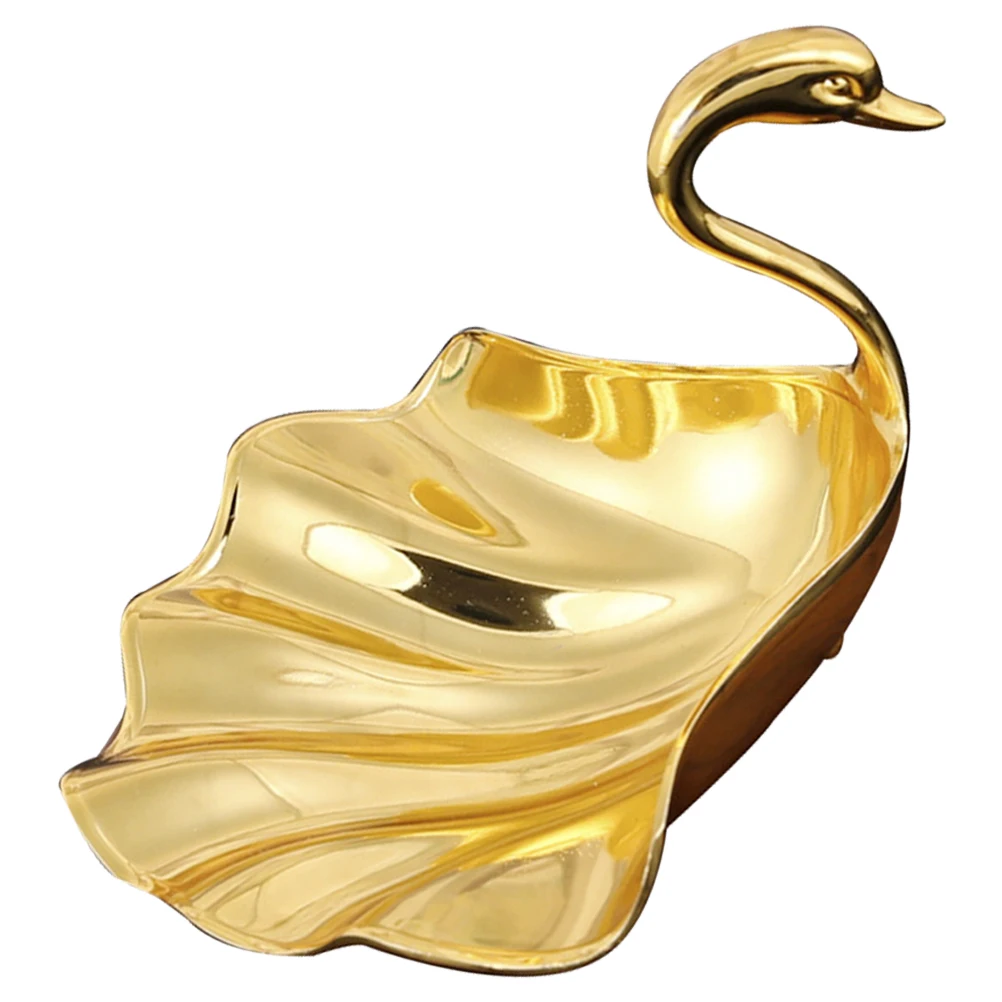 

1pcs Golden Metal Serving Food Storage Plate Desktop Fruit Decorative Snack Dish Jewelry Organizer Cupcake Plate Appetizer Tray