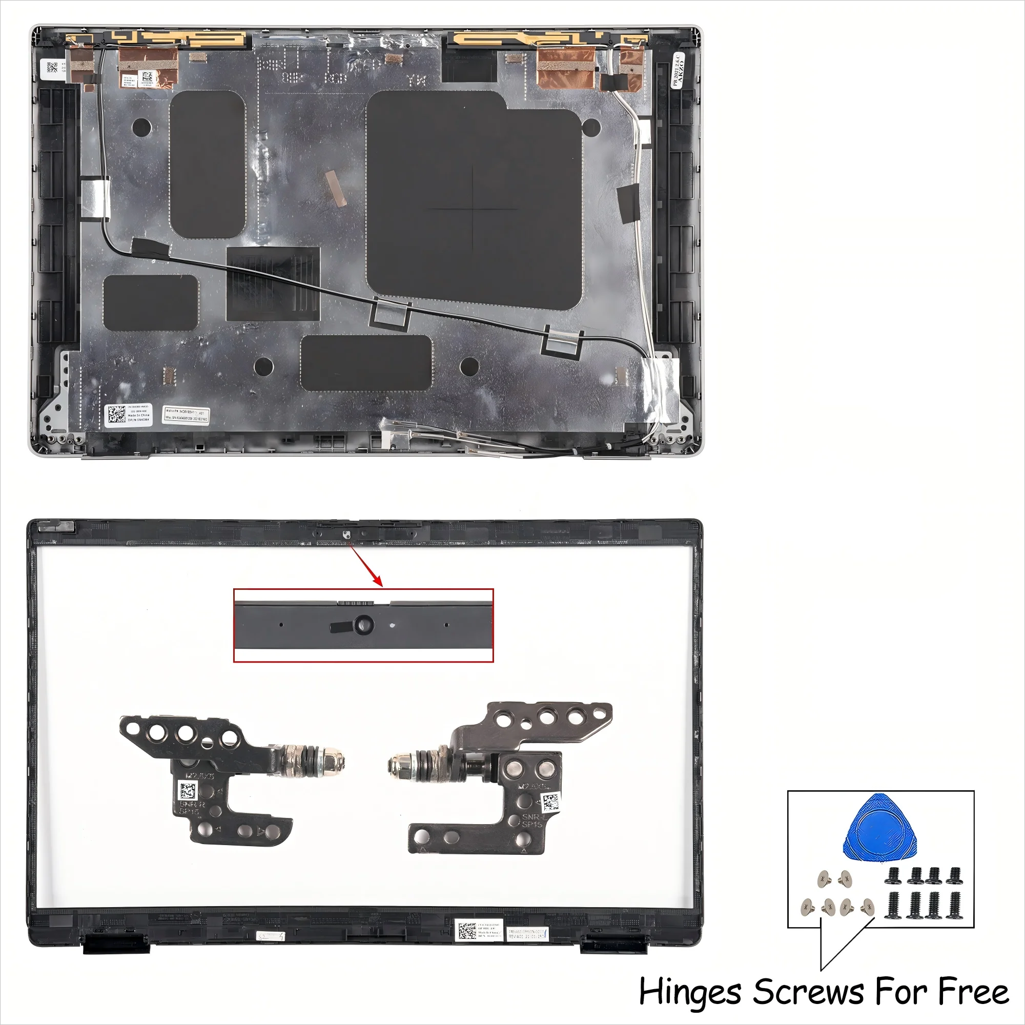 

New For Latitude 5520 E5520 5521 Precision 3560 3561 LCD Top Lid 094D8X Front Bezel Frame hinges Laptop Parts Repair