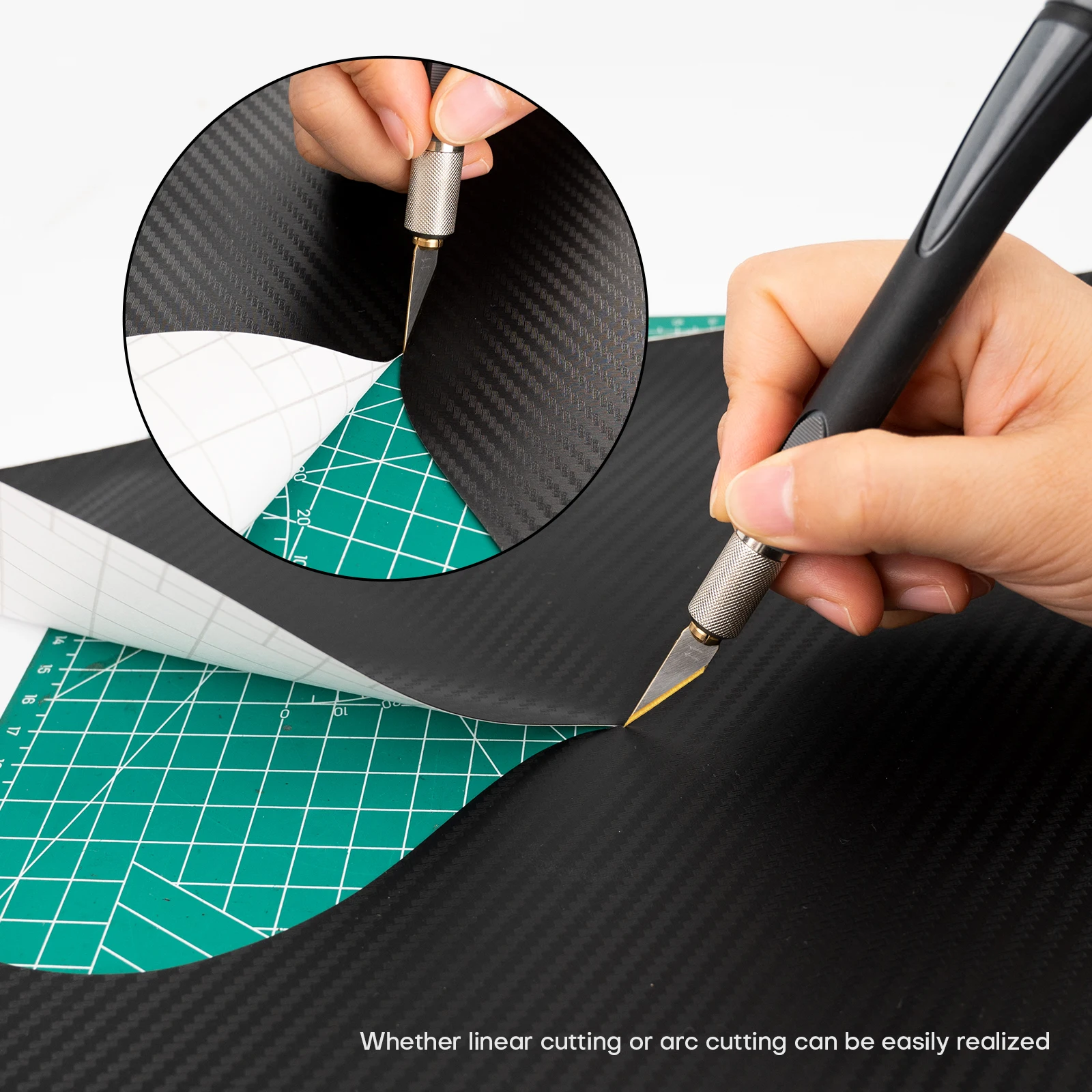 FOSHIO Hobby Knife With Titanium Edge Coated Carbon Steel Blades Car Film Wallpaper Decals Scrapbooking Cutting Crafting Tools