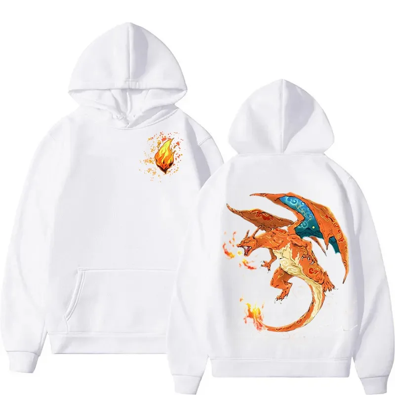 بوكيمون تشارجر الفن طباعة هوديي للرجال والنساء 2025 الخريف/الشتاء جديد Y2K Harajuku حجم كبير البلوز غير رسمي #2