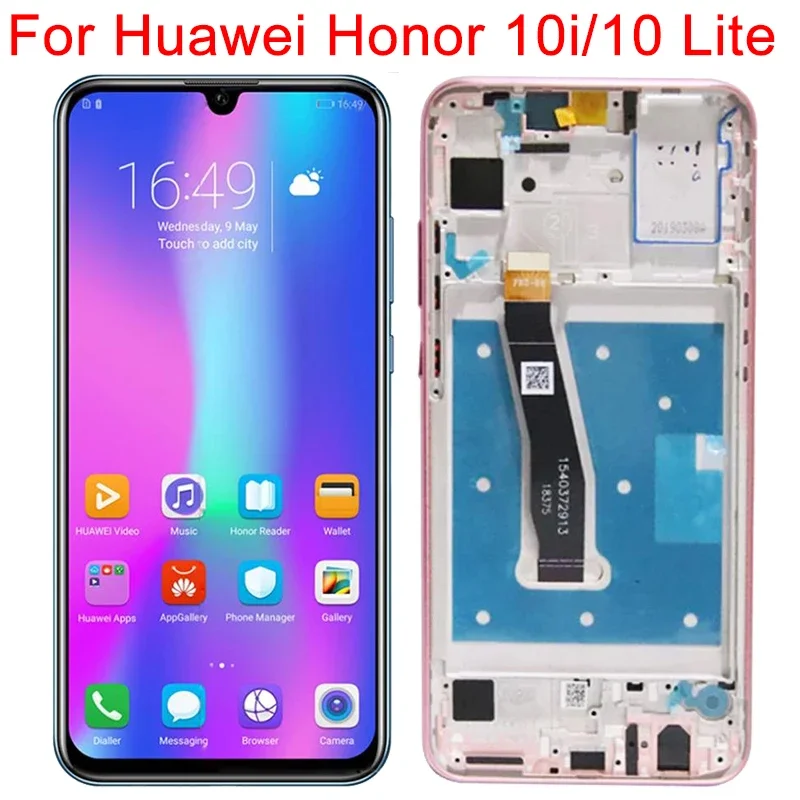 ЖК-дисплей Pop Honor 10 Lite для Huawei Honor 10i с рамкой 6,21 дюйма HRY-LX1T HRY-LX2, дигитайзер сенсорного ЖК-экрана в сборе