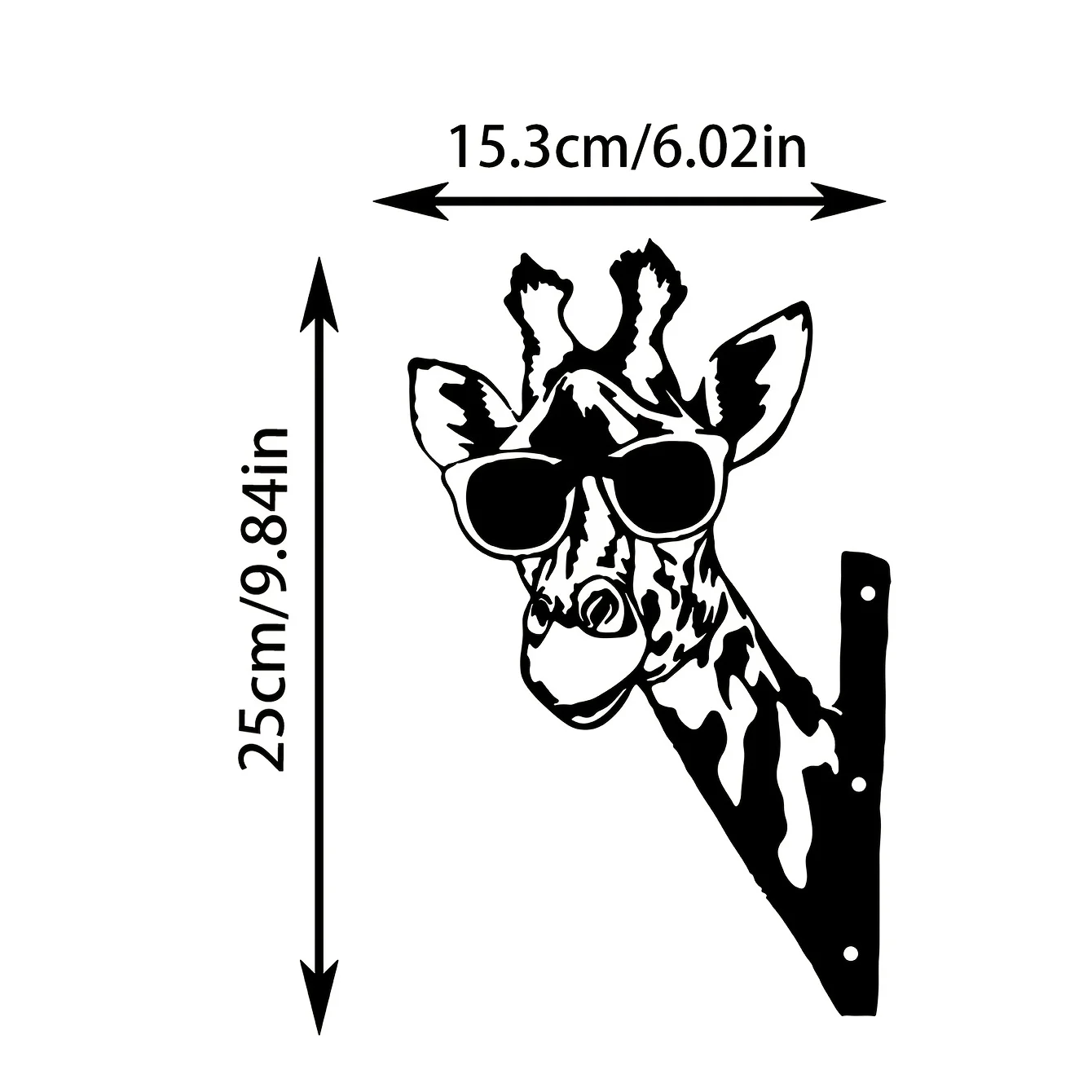 1pc Giraffe Shape Iron Silhouette, Outdoor Garden Fence Ornament, Farm Craftwork Decor Add a Touch of the Wild to Your Garden wi