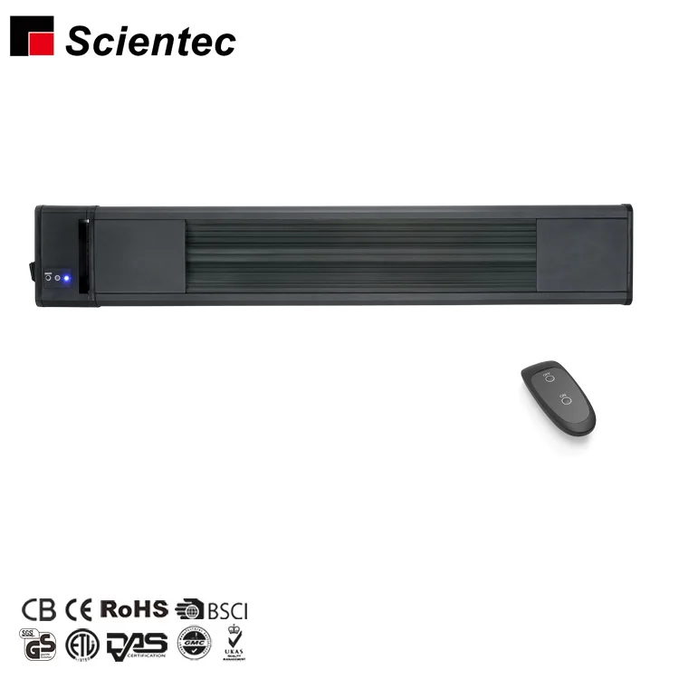 Panel calefactor eléctrico de aluminio, calefactor de infrarrojos lejanos IP65, 1500W, 2400W, 3200W, Control remoto, Panel de montaje en techo o pared, para Patio