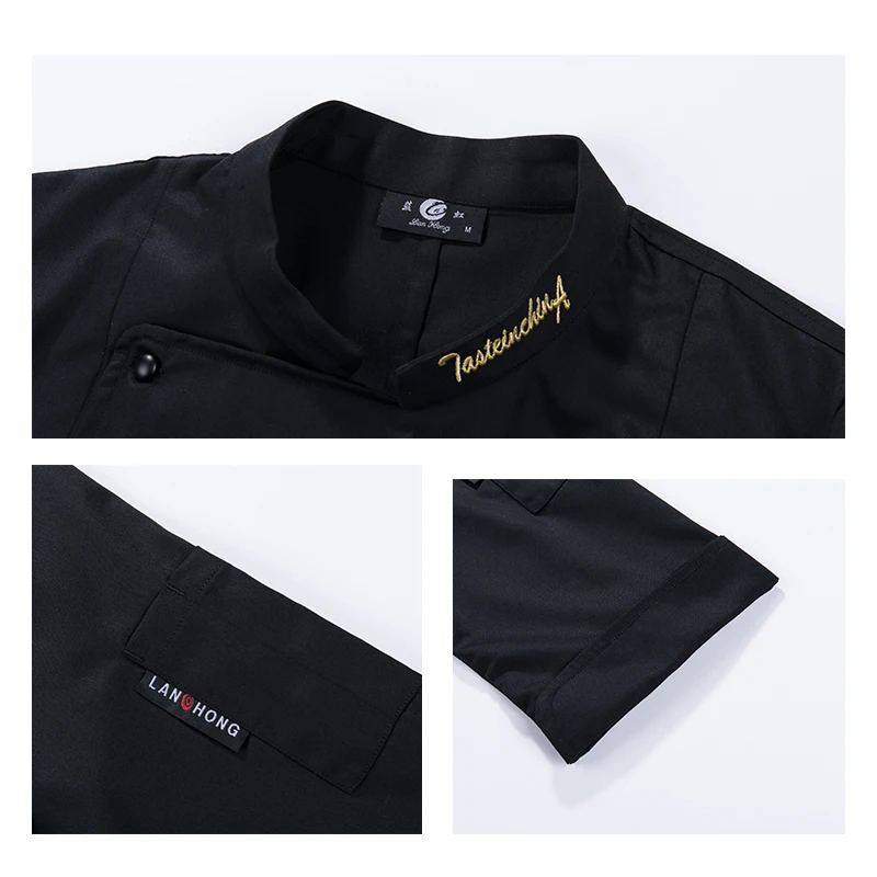 Мужской костюм шеф-повара, Рабочая форма для еды, Женская кухонная куртка, одежда для пекарни, ресторана, отеля, рабочая одежда для кухни, рубашка шеф-повара