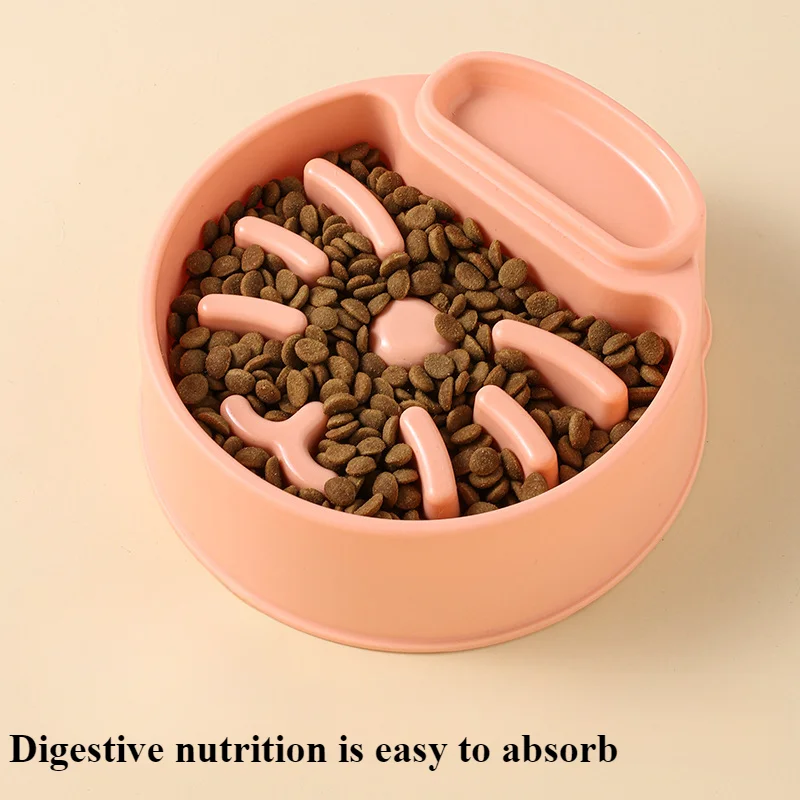 Anti Choke Pet Feeder Useful Cat Dog Slow Down Eating Food Bowl Puppy Prevent Obesity Healthy Diet Plastic Feeding Dish Pet Bowl